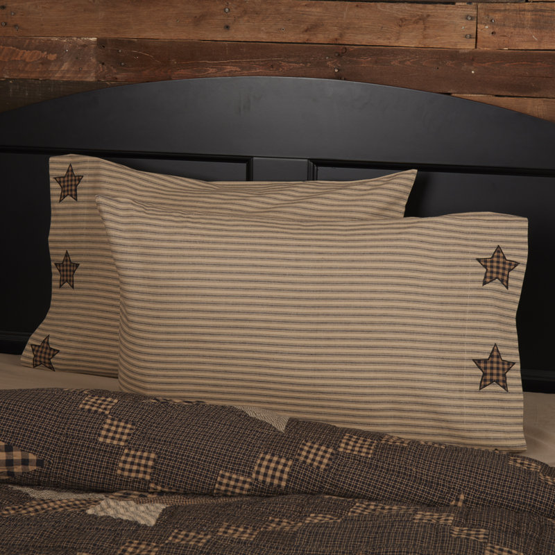 Taie d'oreiller 100% coton Farmhouse Star, Standard
