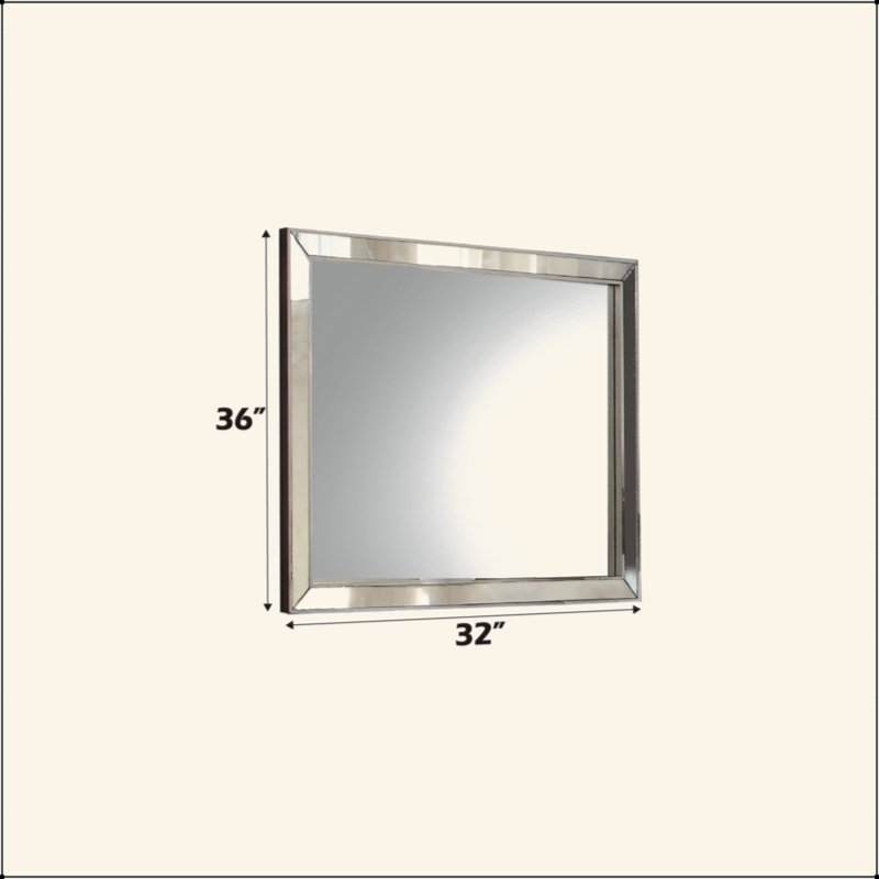 Miroir à finition platine