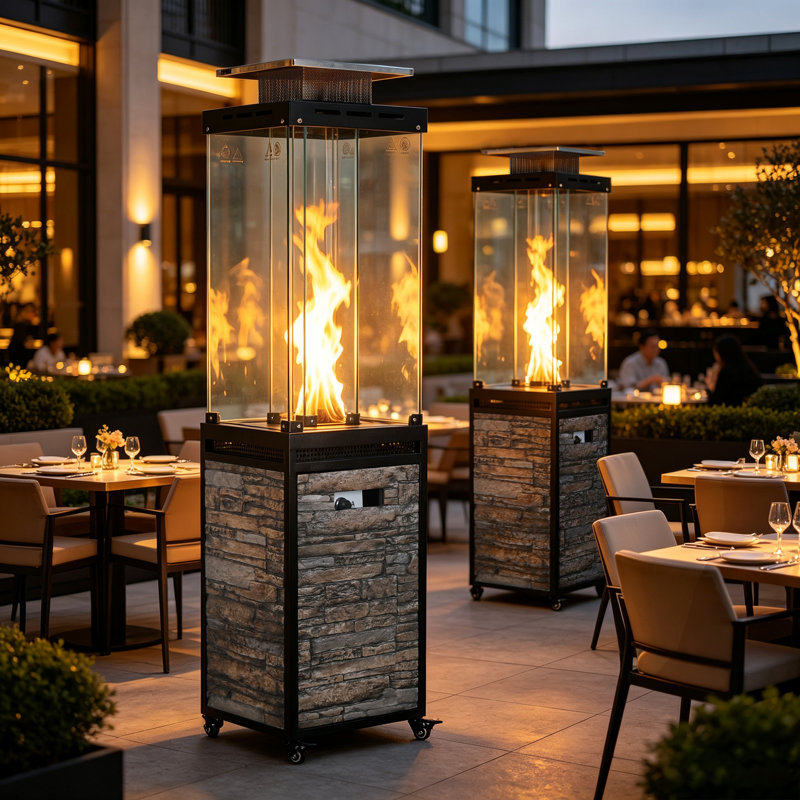 Chauffe-terrasse au propane 41 000 BTU, Brun pierre rustique