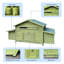 Poulailler de 11,12 pi², bonne ventilation, conception résistante, 2 portes de gamme, boîtes de nidification, fenêtres de ventilation à l'intérieur du perchoir,