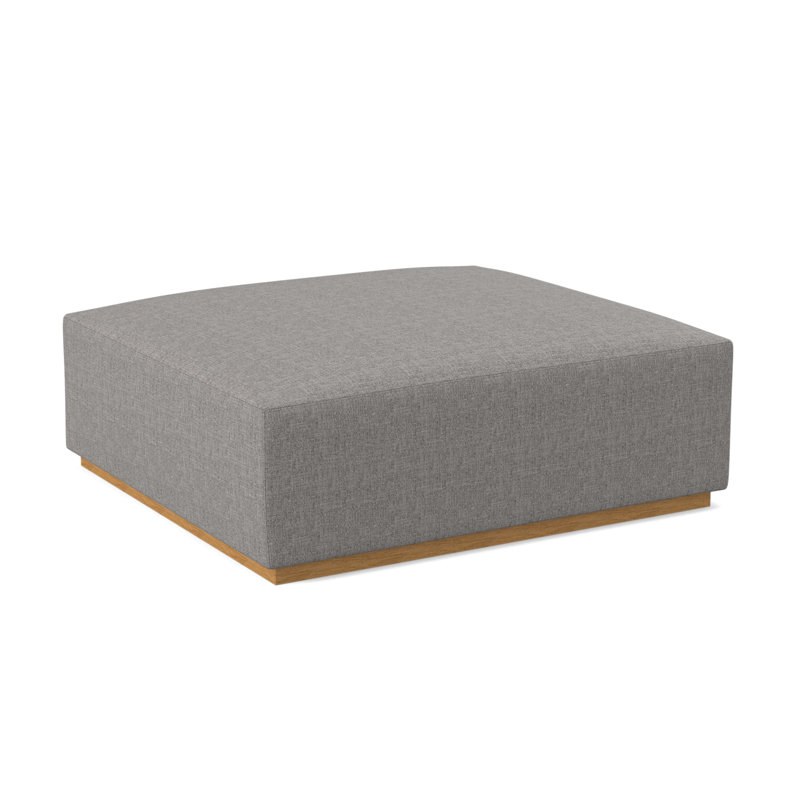 Club Upholstered Ottoman, Amber, Kinsley Sky Viscose
