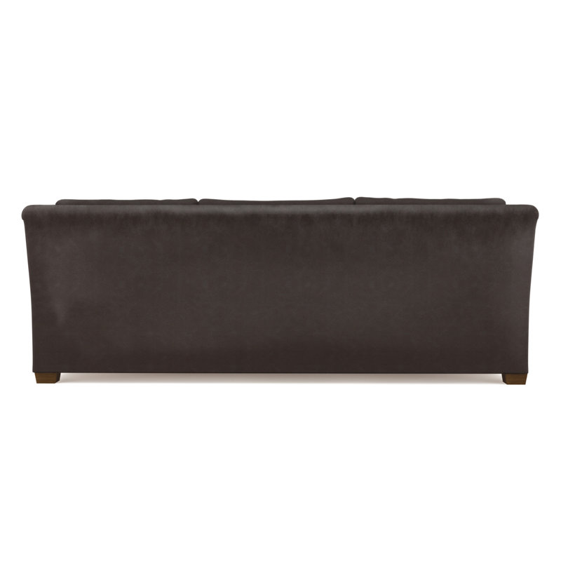 Canapé Thompson, H 32 po x l 96 po x P 41 po, Cuir rétro chocolat, Ébène