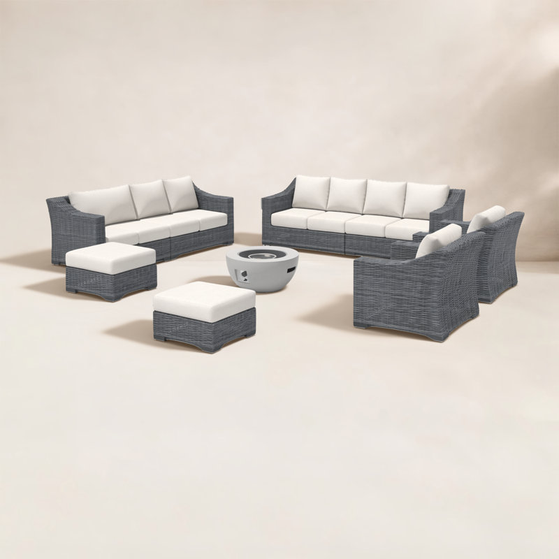 Canapé modulaire 9 pièces Eloisa, Grey, Beige, Oui