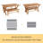 Kristofer Kitchen Dining Table Set, Rectangle Dining Table with Dining Bench(Table, 2 Benches)-122056384