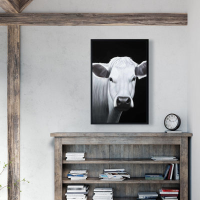 White Cow Print On Canvas