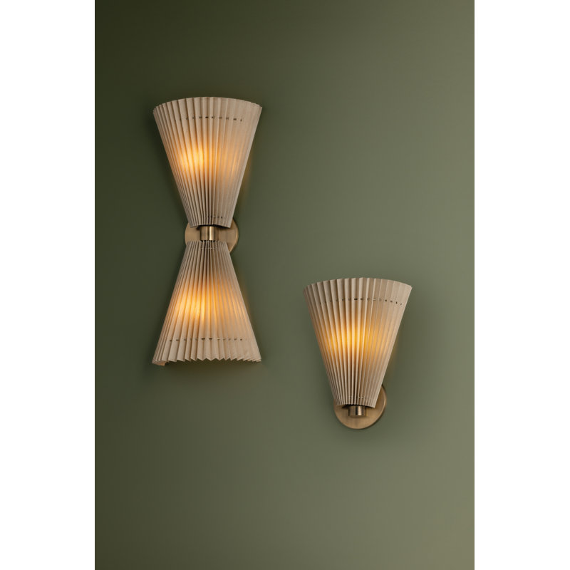 Troy Lighting Dell 9 inch wide 2 Light Wall Sconce in Patina Brass