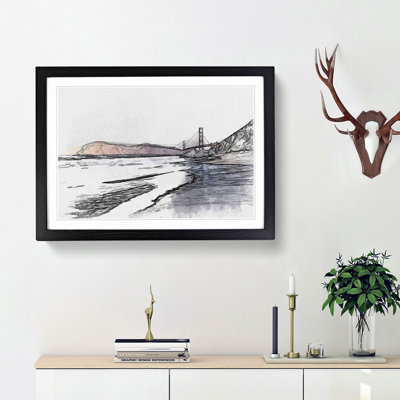 Golden Gate Bridge in San Francisco - Picture Frame Graphic Art Print