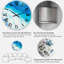 Horloge murale moderne bleue et blanche-55096181