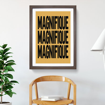 Magnifique Yellow - Picture Frame Typography
