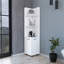 Armoire à linge autoportante Malibu, 2 portes, tablettes ouvertes