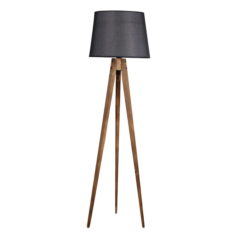 Granby 160cm Tripod Floor Lamp, Black, Brown