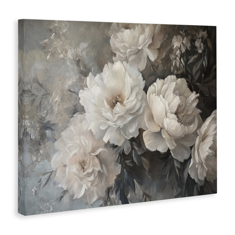 "Stupell Industries White Florals", art mural sur toile par Petal Prints Design, H 30 po x l 40 po