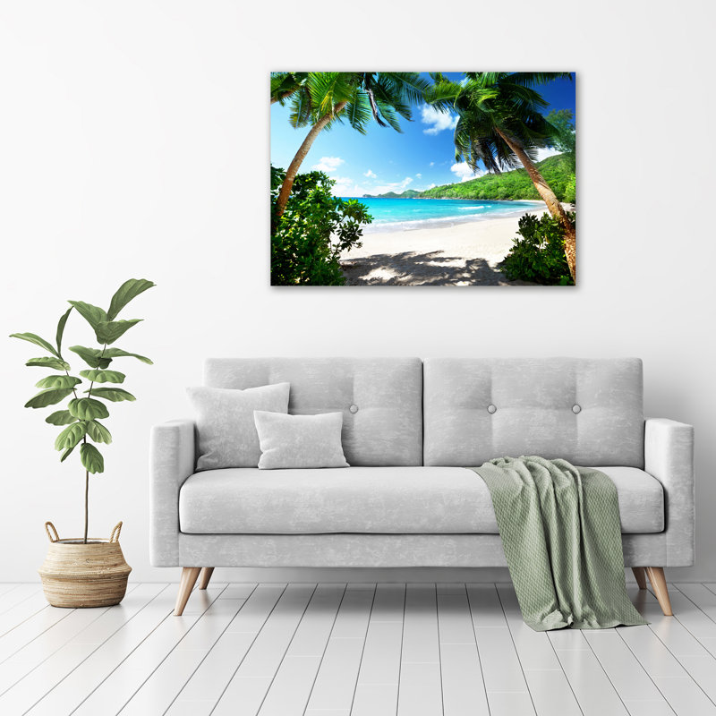 Seychelles Beach - Wrapped Canvas Print