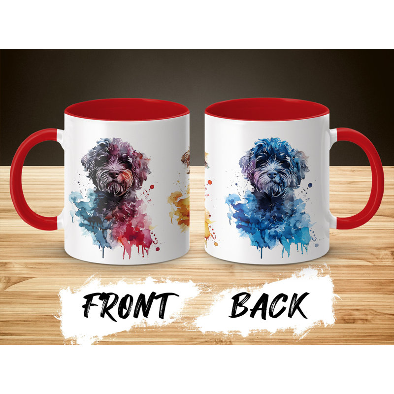 Ceramic Coffee Mug, Red, 3