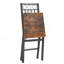 Chaise rétro pliante en métal et bois