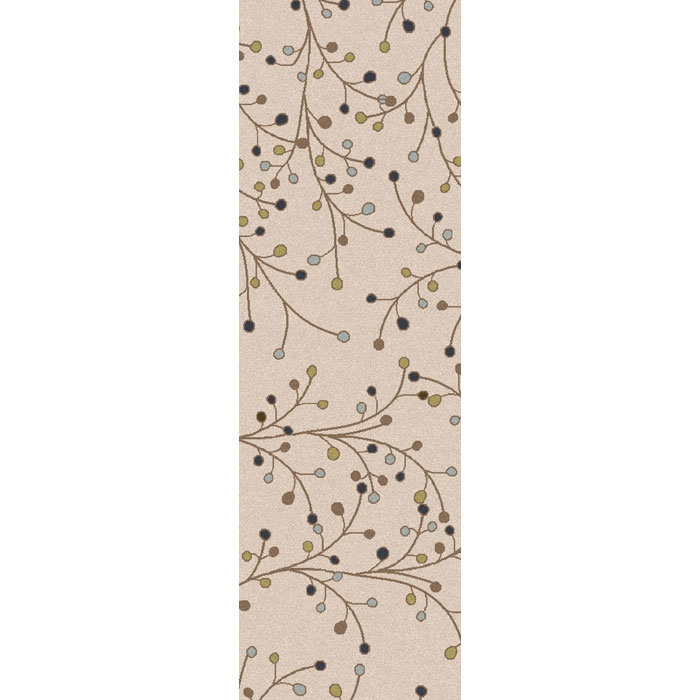 Elsberry Floral Handmade Tufted Wool Beige Area Rug