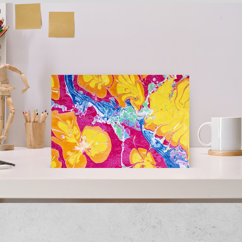 Art contemporain contemporain abstrait, H 12 po x l 18 po
