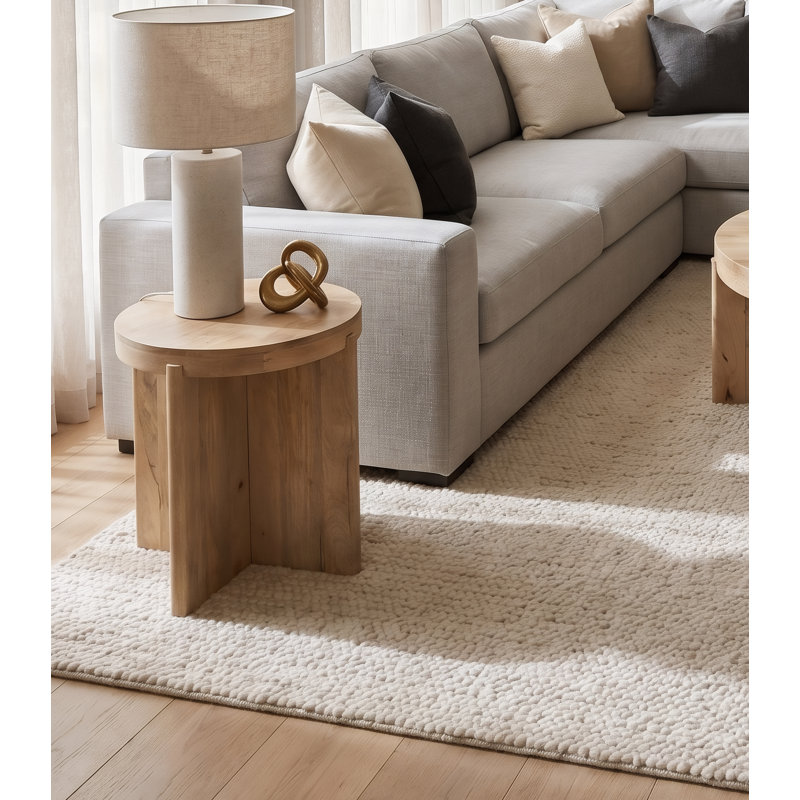 Josiane Solid Wood End Table, Natural