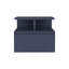 Table de chevet H 11,6 po, 1 tiroir, 3 tablettes, bleu Alby - Chambre