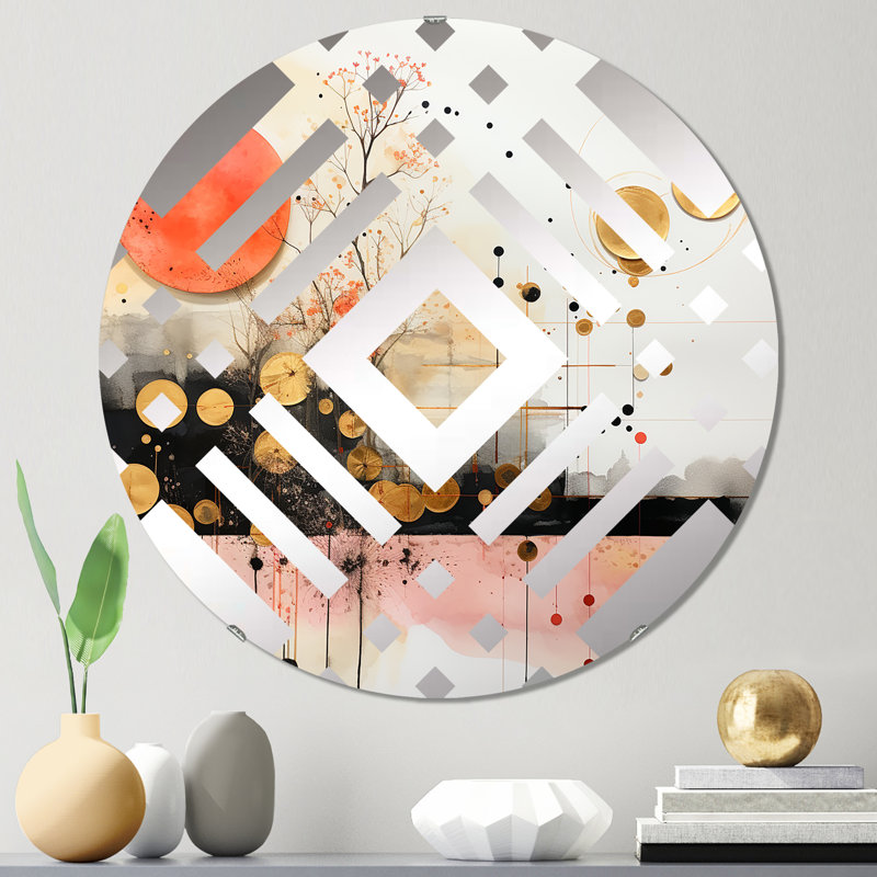 Wickson - Miroir décoratif diamant, 23,6 po x 23,6 po
