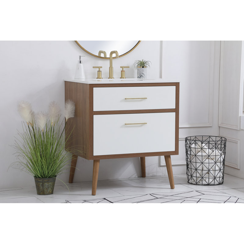 Ensemble de meuble-lavabo simple 30 po Burkley, Blanc