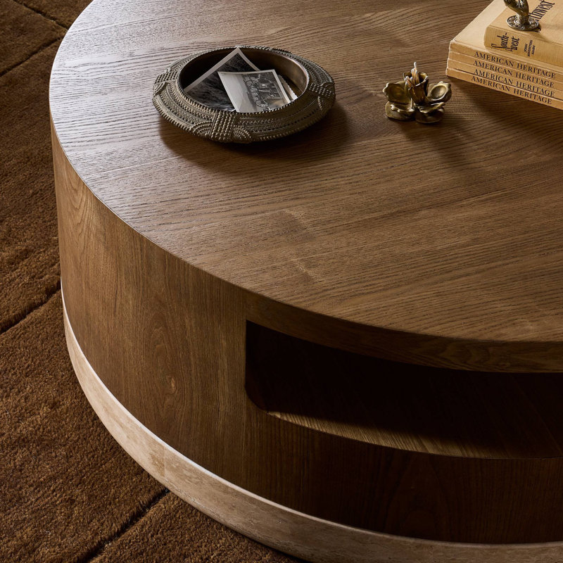 Sager Coffee Table-Golden Travertine