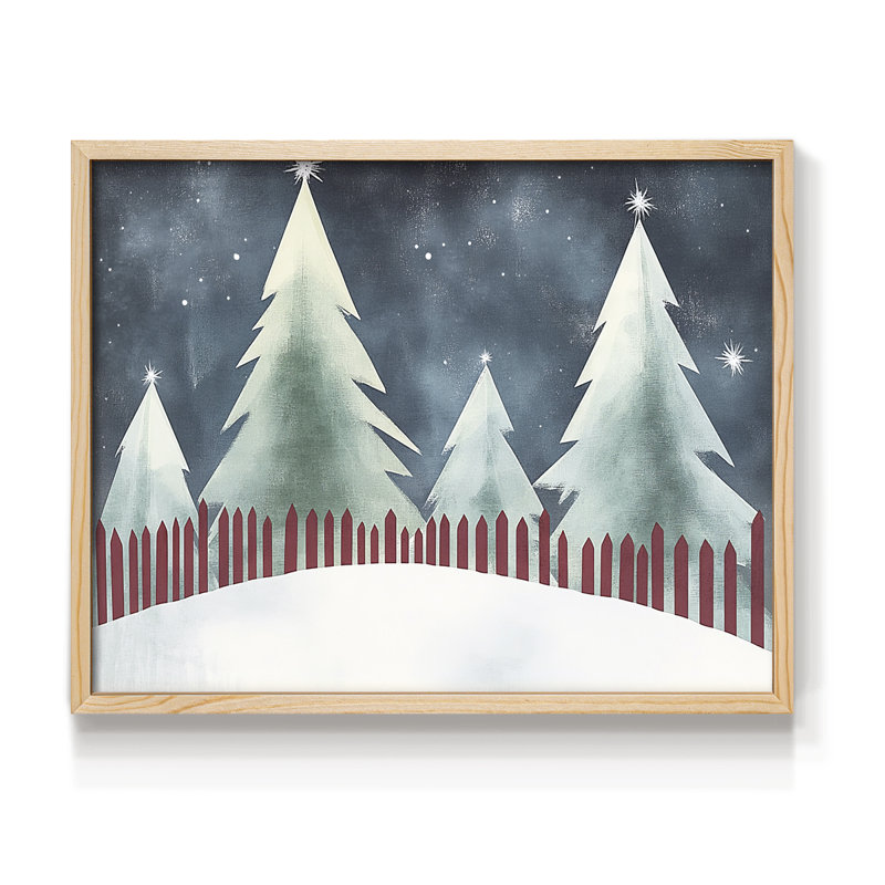 Chirstmas Art-DVII - Reproduction encadrée - Restickable, H 11 po x l 14 po, Naturel