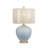 25.25" Ceramic Table Lamp With Tan Shade