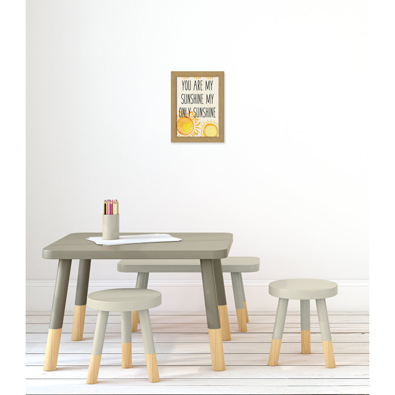 Adhésif décoratif soleil A, H 14 po x l 10 po x P 0,6 po, Encadré plat chêne