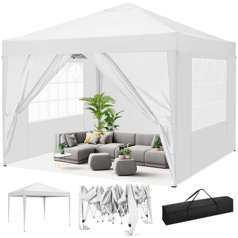 Auvent pliable 10 x 10 pi, Blanc