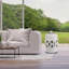 Tabouret tambour en céramique émaillée 10,5 po x 17 po - Table d'appoint intérieure / extérieure - Tabouret de jardin décoratif
