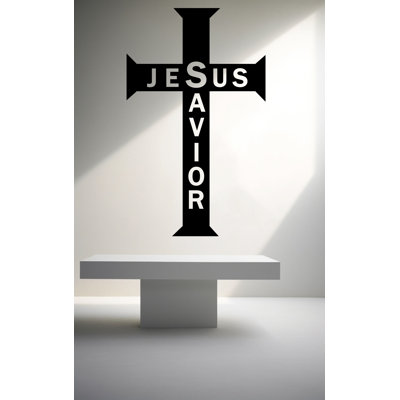 Jesus Saviour Christian Religious Cross Wall Sign, Christian Wall Words, Church Sanctuary Wall Art Church Wall Decor Religious Wall Art 313LU