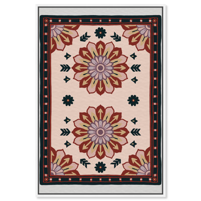 Midnight Damask Graphic Art Canvas