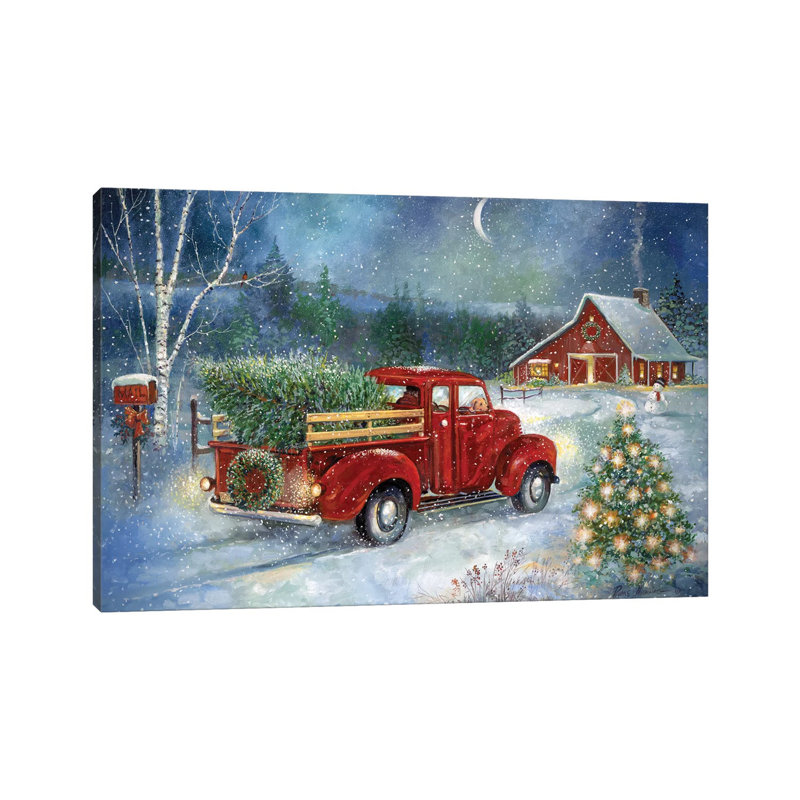 Christmas Delivery by Ruane Manning - Print on Canvas, No Framed, 30.48 cm H x 45.72 cm W