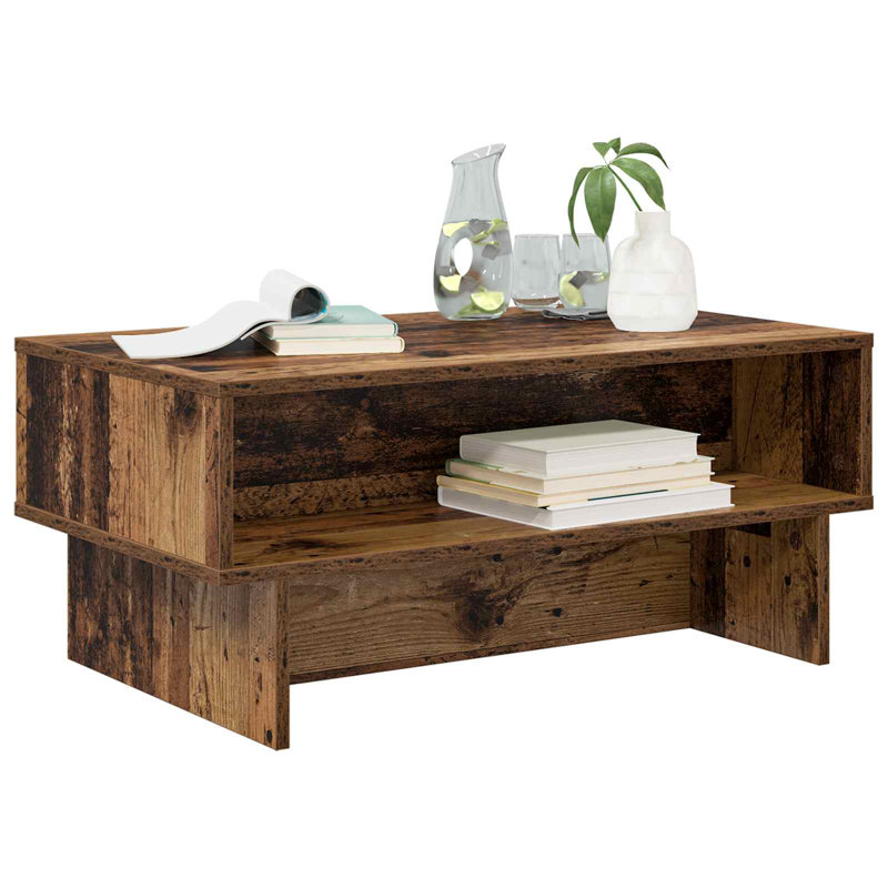 Coffee Table with Storage, 35cm. H x 80cm. L x 46cm. W, Old Wood