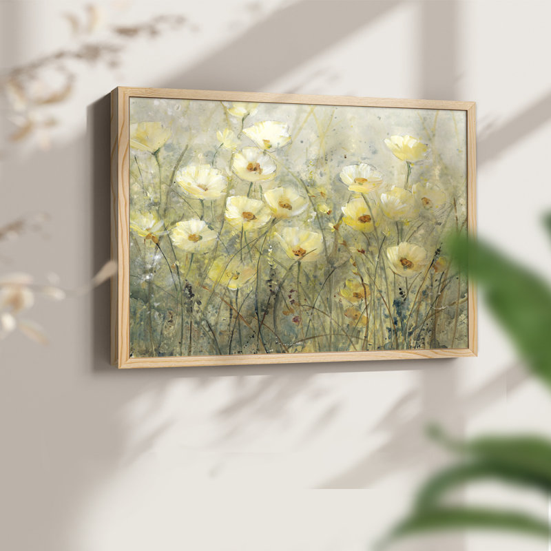 Été en fleurs I - reproduction encadrée - réarmable, Naturel, H 11 po x l 14 po