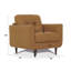 Fauteuil transitionnel en cuir brun clair Radwan