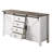 Dreavyn 60" Sliding Barn Door Sideboard with Drawers, White/Brown-886192595