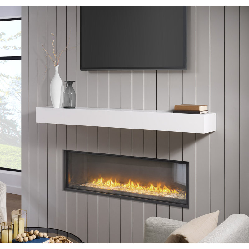 The Sam 72" Shelf MDF White Paint, 72", White