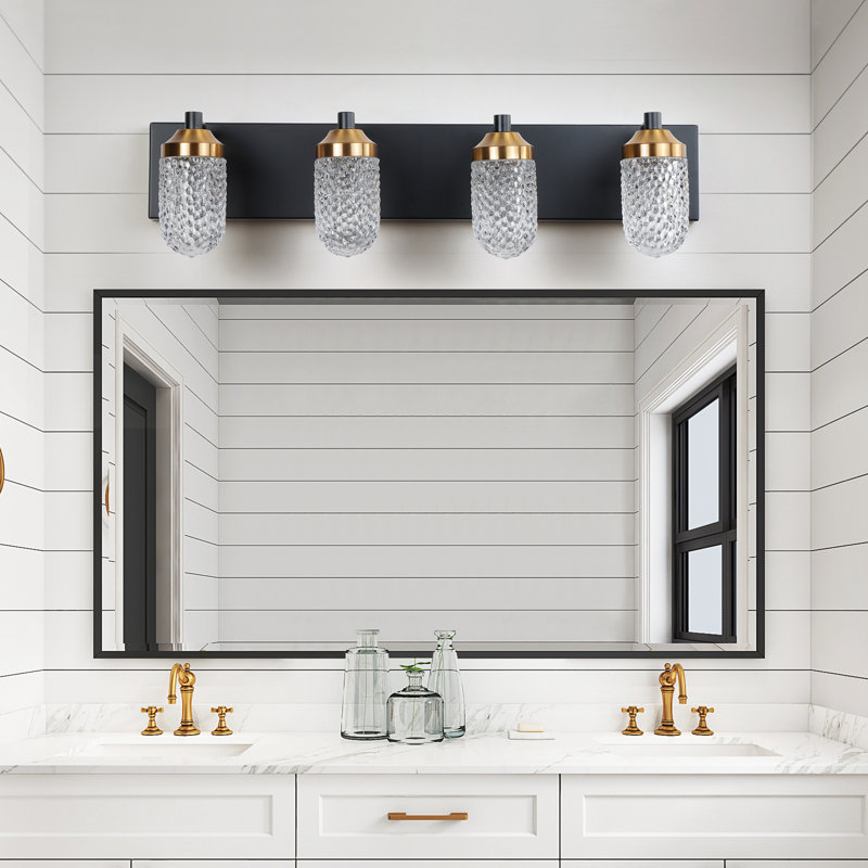 Éclairage pour meuble-lavabo avec 4 ampoules DEL pour l'éclairage de salle de bain, 4