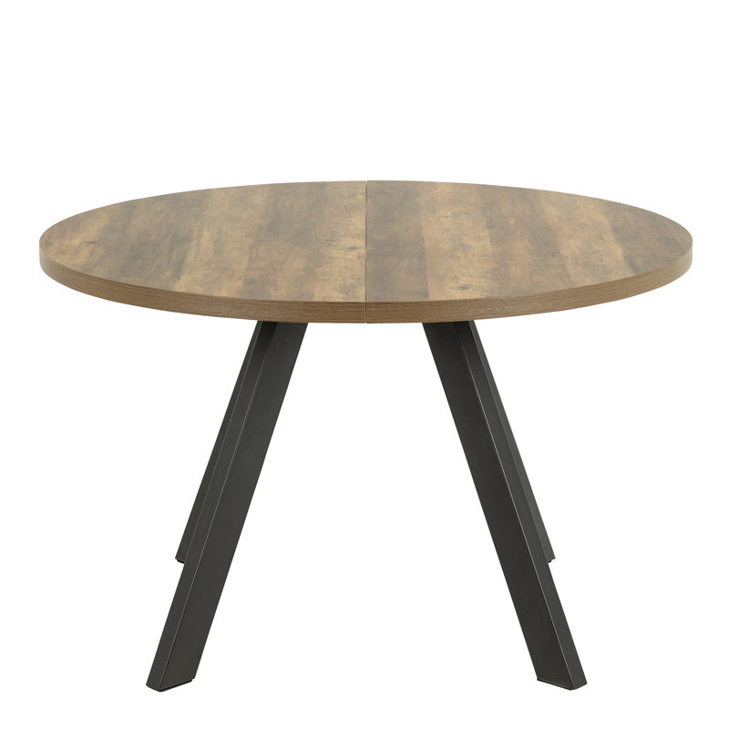 Anacarolina 210 cm Extendable Round Dining Table with Stainless Steel Base