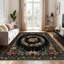 Tapis lavables 4 x 6 pi, tapis d'extérieur doux papillon noir, tapis à poils longs délavés d'inspiration rétro pour le salon, la salle à manger et la chambre à coucher-1830842429