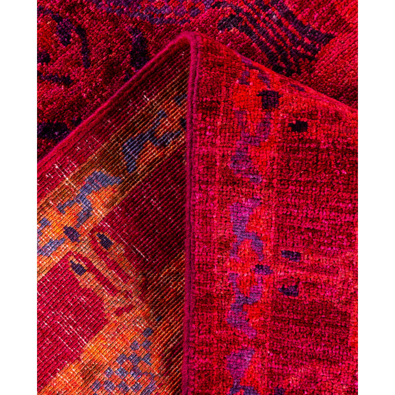 Tapis rose en laine noué à la main Bustamante 2 pi 10 po x 5 pi 5 po