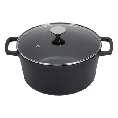Living and Home Non-Stick Cast Iron Stainless Steel Soup Pot