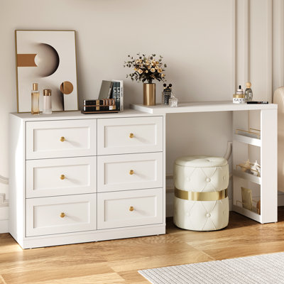 Meuble-lavabo extensible avec 6 tiroirs Yokota