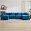 Canapé Cloud 4 places, canapé modulaire moderne pour le salon, coussin rembourré à double couche confortable, tissu chenille respirant-1349834421-1349834420