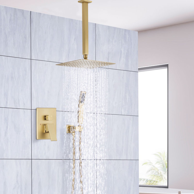 All-In-One Kit with Rough in-Valve, Brushed Gold