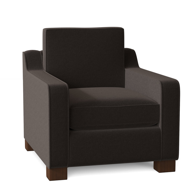 Fauteuil de 33 po de large Aceyon, Espresso, Acier Palance