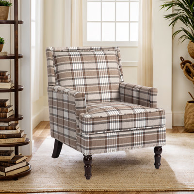Clorice Classic Mid-Century Modern Armchair with Nailhead Trim