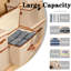 Grands bacs de rangement pliables, boîte en tissu de lin avec couvercle, organisateur pour tablettes, cubes pour serviettes, vêtements (ensemble de 3)-921467482
